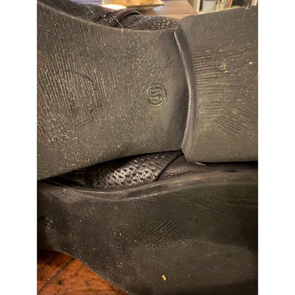 Mix Mooz Sallie Black Leather Ankle boots EUC Sz 39 8.5 - Picture 8 of 9